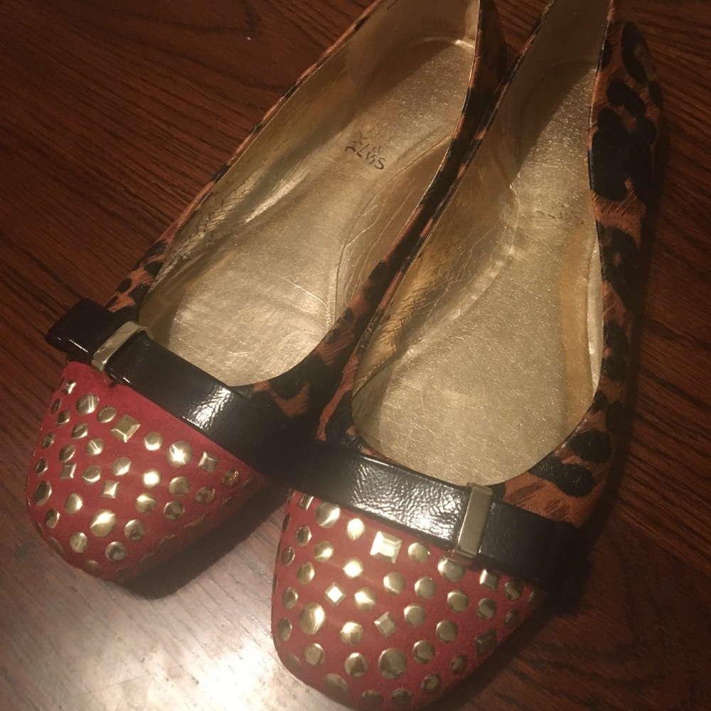 Fifi & Elvis Leopard Flats Size 7 EUC